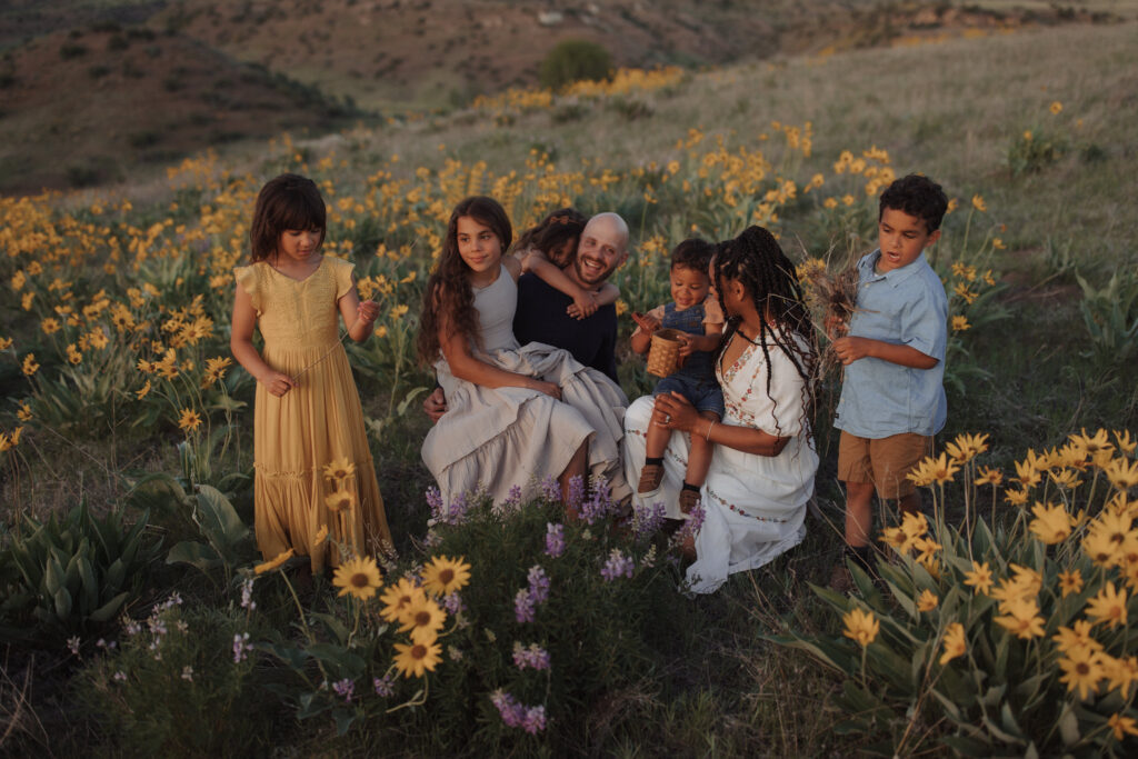 family in boise wildflowers